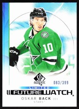 2024-25 SP Authentic Future Watch Limited Blue Oskar Back Rookie 083/399 Dallas