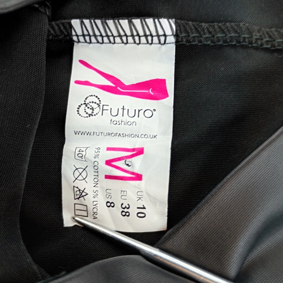 FUTURO FASHION Leggings Aspecto Húmedo Mujer Talla 10 Negro Informal Correr Jogger Foto 3 de 4