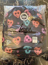 Image of Hype Black Heart Smile Iconic Backpack Brand New with Tags