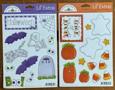 Lot 2 Vintage HALLOWEEN Scrapbook Die-Cut Accents from Doodlebug Designs - New