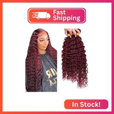  99J Burgundy Bundles Human Hair Water Wave Human Hair Bundles 20 22 24 Inch Fui
