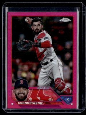 CONNOR WONG 2023 TOPPS CHROME UPDATE MAGENTA REFREACTORS 011/399 BOSTON RED SOX