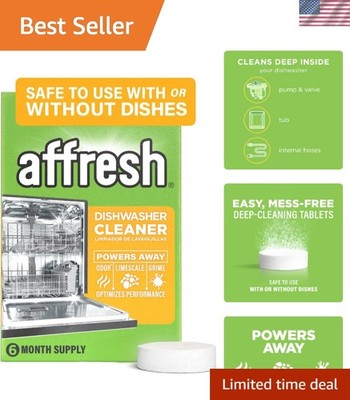 6  Supply of Dishwasher Cleaner Tablets - Safe for All Dishwasher Types