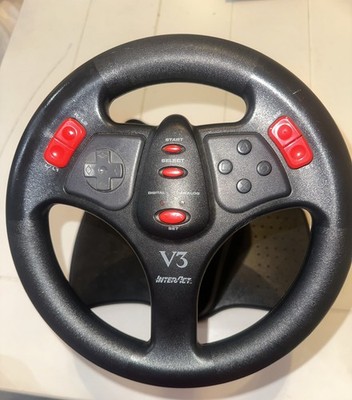 InterAct V3 Racing Steering Wheel Controller Only for Sony PlayStation PS1 PS2