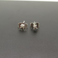 925 Sterling Silver CZ Tiny Small Flower Stud Earrings
