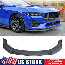 For 2024-2025 Ford Mustang Front Bumper Lip Carbon Look Handling Package Style