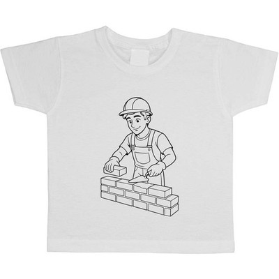 Kinder/Kids Baumwoll-T-Shirts ''Bricklayer Working'' (TS057865)