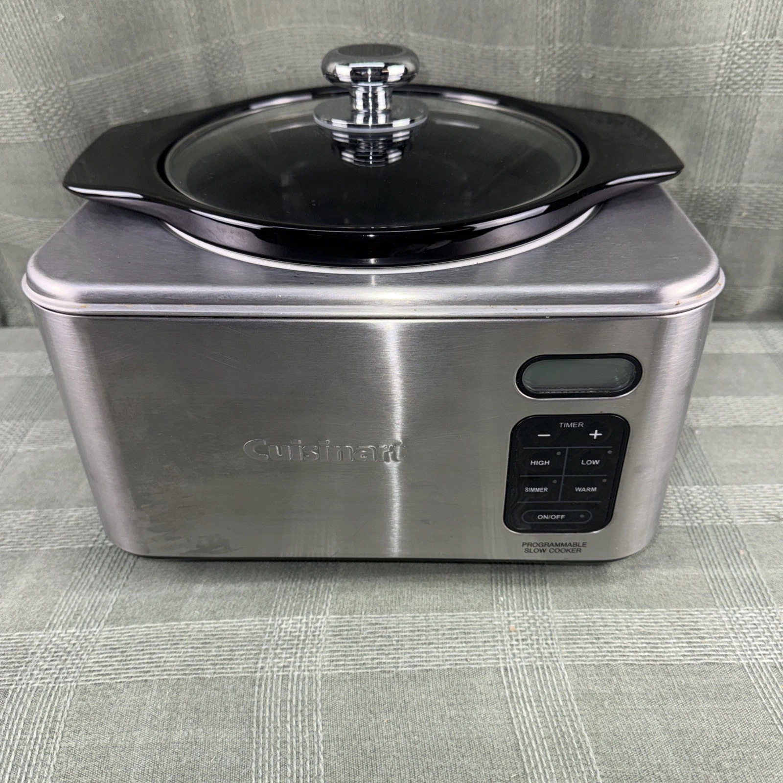 Cuisinart Programmable Slow Cooker 4-Quart PSC-400 Stainless Steel Retired Clean