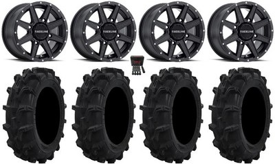 Raceline Hostage 14'' Wheels Black 29'' Mud XC Tires Textron Wildcat XX