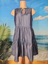 CUPSHE Women's Dress V-NECK Blue Color  Size Medium No Tags 