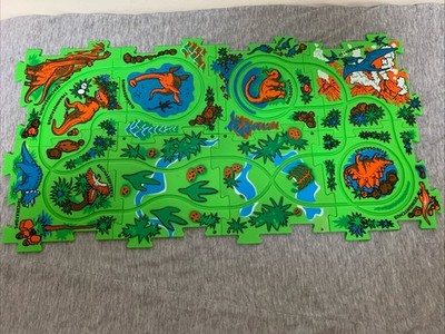 Vintage Puzzle Tiles Jurassic Area Layout