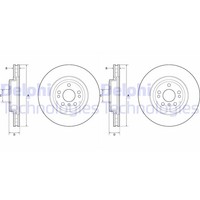 2X Delphi Bremsscheiben 330Mm BelÜFtet Vorne Passend FÜR MERCEDES-BENZ GLE