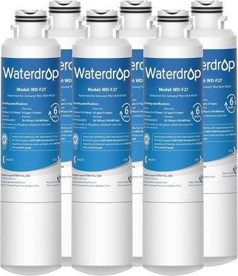 Waterdrop F27 Refrigerator Water Filter, Replacement for Samsung  DA29-00020B(6)