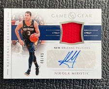 🔥NIKOLA MIROTIC 2018 NT GAME GEAR AUTOGRAPH GAME USED JERSEY PATCH /49!🔥BULLS