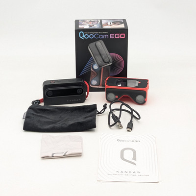 KanDao QooCam EGO 1/2''-Type CMOS (2 Lenses) 3D Stereo Action Camera | Black