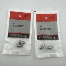 2 Radio Shack 2-PK Screw Bulb 2.47V 0.3A  2-Cell #14 CM14 GE-14 272-1132