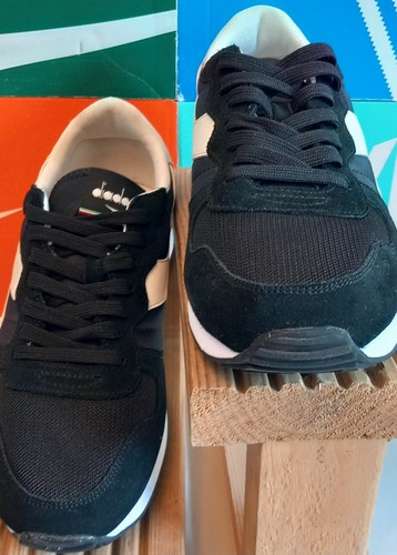 Diadora Camaro Black Trainers Size 10 UK - Picture 2 of 7