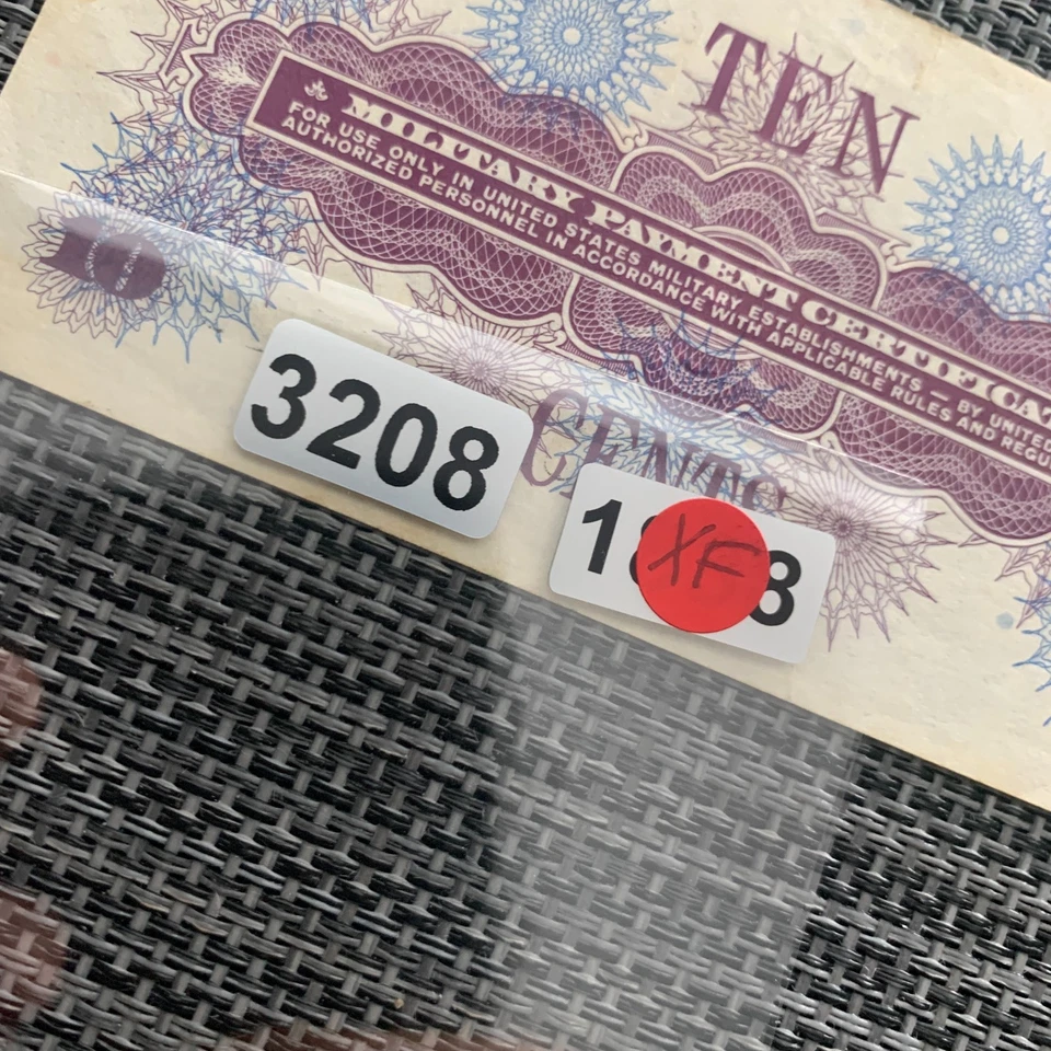 US ARMY 10 Cents Banknote MPC Currency Paper Money Memorabilia Liberty Head Bill - Image 3 of 3