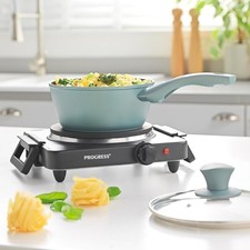 Progress EK4353P 1500W Single Electric Hot Plate - Black