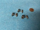 VTG MCM Silver With Black Enamel And Clear Stone Cufflinks (set Of 3) — photo 2