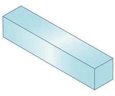 MAK-A-KEY Key Stock 2 x 2 x 1 ft Cbn Steel ZC Triv Ovrsz (1 Pieces)