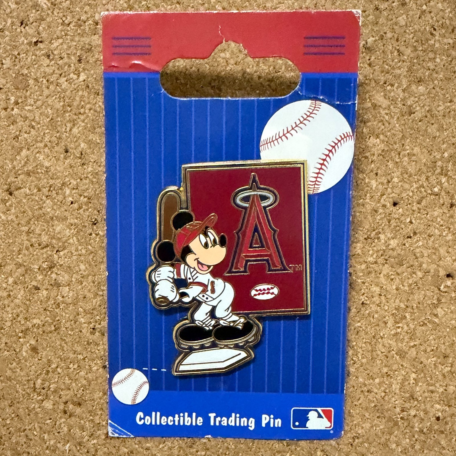 Mickey Mouse Major League Baseball Player LA Angels of Anaheim Disney Pin