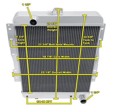 #ad Super Champion 3 Row All Aluminum Radiator for 1958 Chevrolet Nomad Big Block V8 $260.25