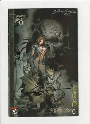 Witchblade 10 B FN+ Signed 4X COA Variant 1st Appearance Darkness #0 Key  Image
