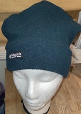Adult COLUMBIA Green Fleece Beanie, Size S/M