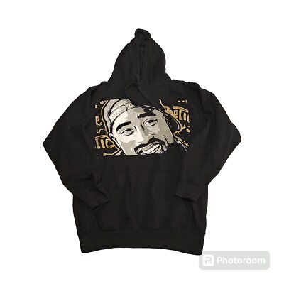 Poetic Justice Tupac Shakur Long Sleeve Hoodie Sweatshirt Black Men Size  Small