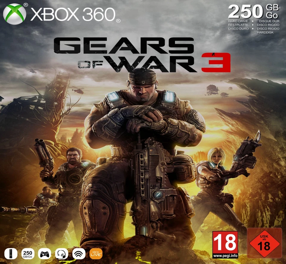 BOX Xbox 360 - GEARS OF WAR 3 SET - Printable Sticker - Do Your Own Box - Image 2 of 2