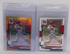 2022 Donruss Juan Soto White Jersey Variation Orange Holo Foil And Base Lot