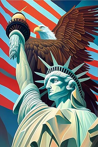 5D Diamonds Painting Kits for Adults, Statue of 12x16 inch Statue Of Liberty - Picture 1 of 7