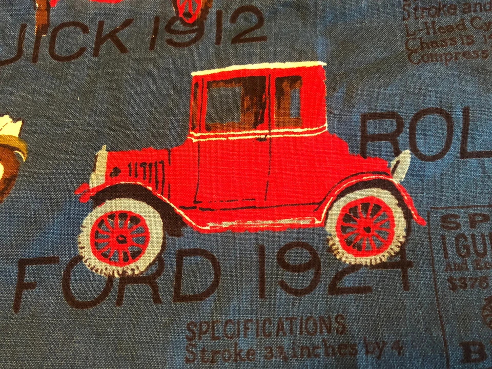 Vintage Antique1900's car Automobile Cotton Twill Fabric Hudson Rolls Royce ++++ - Image 4 of 4