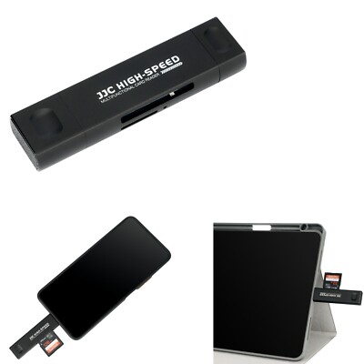 JJC CR-UCL1 Multifunctional Card Reader iPhone running iOS 13 USB 3.0 Type-C ABK