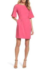 Women's Eliza J Bell Sleeve Sheath Dress, Size 2 - Pink 22/4/29