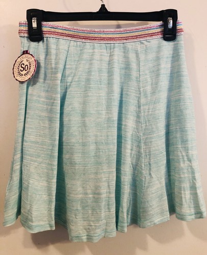 SO Skirt/Skort/Short Aqua Stone Elastic Sparkly Waistband XXL Plus 16 NEW - Picture 3 of 7