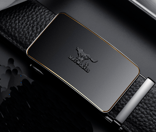 Septwolves Men waist belt genuine cow leather Auto lock Buckle Septwolves Men waist belt genuine cow leather Auto lock Buckle