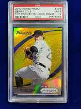 🌟2012 Panini GOLD Prizm Gerrit Cole #TP4 Top Prospect Rookie PSA 9 #10/10 POP 1