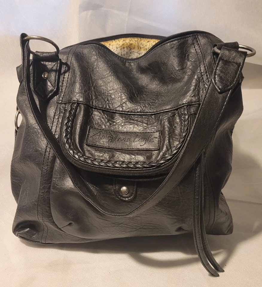 Bolso de hombro retro vintage para mujer American Eagles negro años 90 Foto 4 de 4
