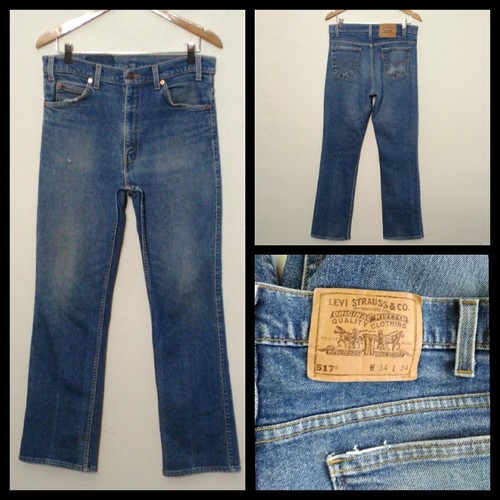 Jeans Levis 517 EE. UU. para hombre medido 32x31.5 Etiqueta Lee 34x34  Killer Fade Inv#F4481 | eBay