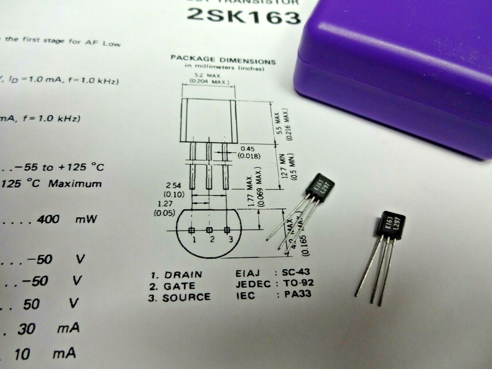 GENUINE GRADED 2SK163L MATCHED JFET PAIR RARE HAFLER STOCK eBay
