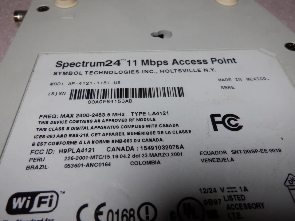 SYMBOL SPECTRUM24 11MBPS ACCESS POINT MODEL AP-4121-1151-US - Image 3 of 4