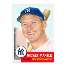 2021 TOPPS LIVING SET #407 MICKEY MANTLE - NEW YORK YANKEES - BY MAYUMI SETO