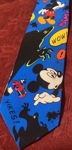 Disney Balancine Inc Mickey Mouse Silk Kaboom Necktie