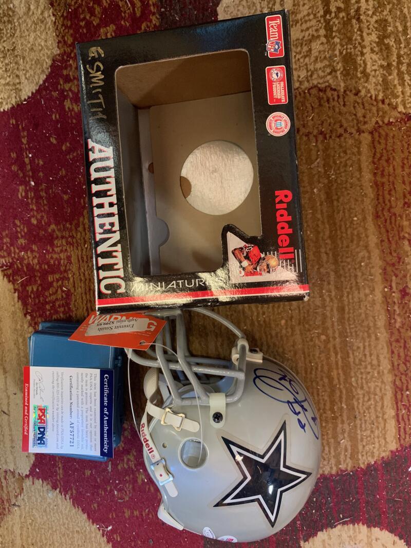 Emmitt Smith Riddell Mini Helmet AUTO SIGNED Autograph PSA/DNA Dallas Cowboys