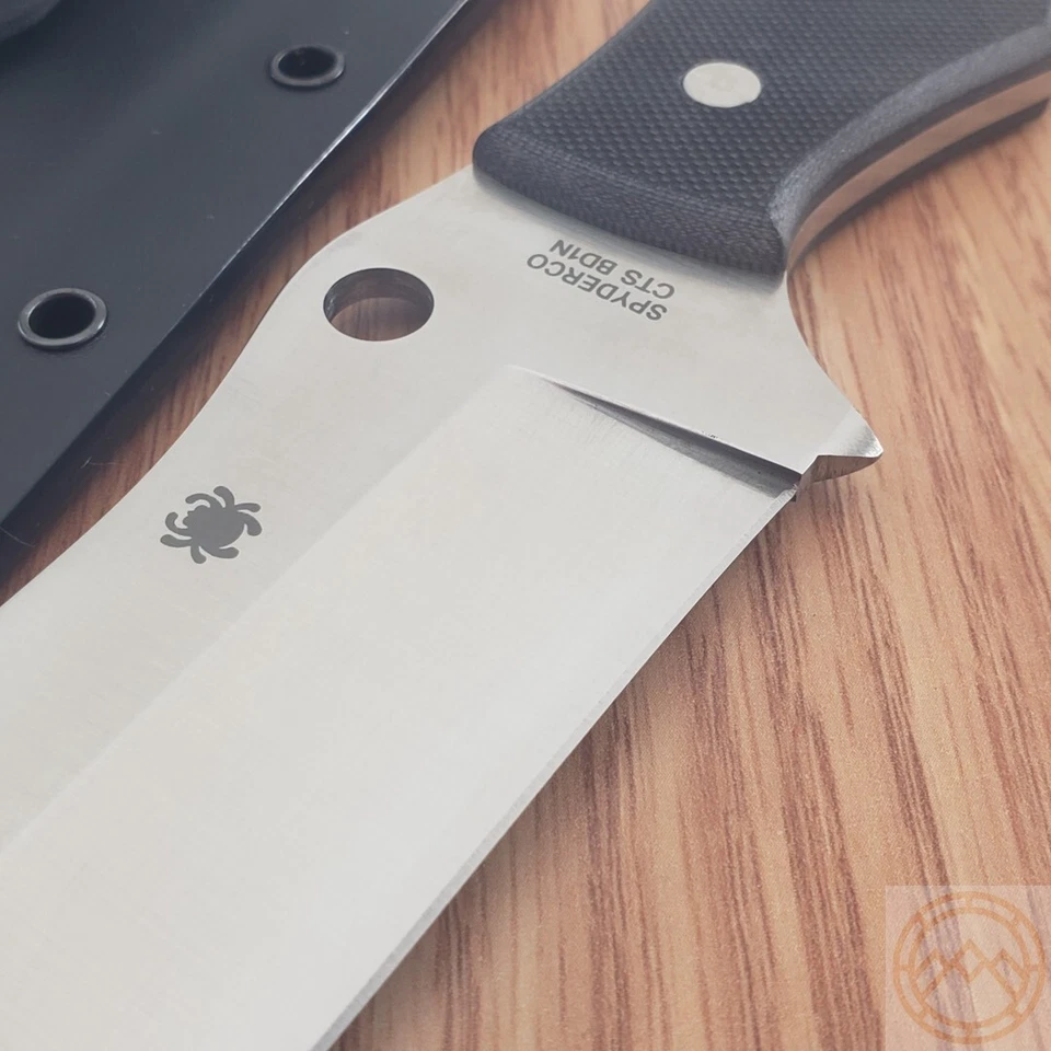 Spyderco Ronin 2 Fixed Knife 4.13" CTS-BD1 Steel Blade Black G10 Handle 09GP2 - Image 3 of 4