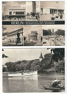 4/261 AK  - 2 x Berlin FAHRGASTSCHIFF ARCONA + HAUPTSTADT DER DDR  GLAUBITZ 1 x
