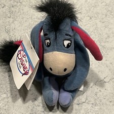 Classic Eeyore Mini Bean Bag NWT Disney Store 9" Plush Winnie the Pooh Bean Toy