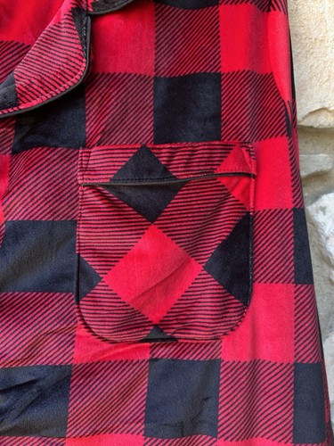 Fleece Pajamas Set 3X 22/24W Black Red Plaid Top & Bottom 2XL XXL Super Soft NEW - Picture 3 of 11